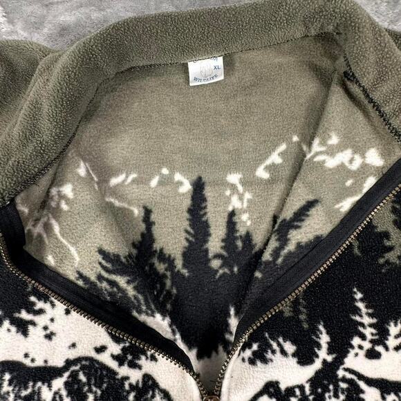 Vintage 90’s Canada Wildlife Green/Black AOP Bears In The Wild Sweater Vest XL - Picture 6 of 6